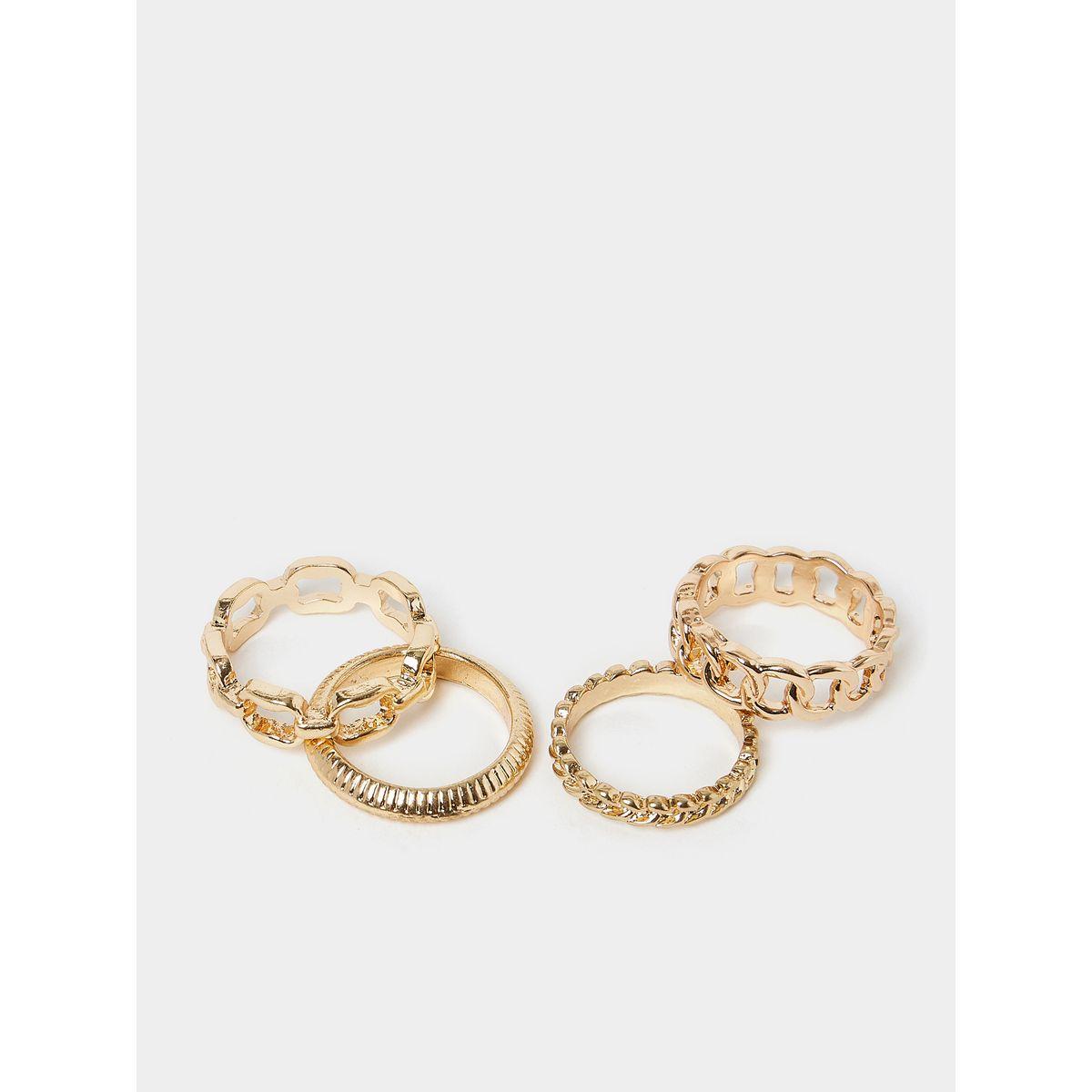 مجموعة من 4 خواتم عصرية-women-watchesandjewellery-jewellery-rings-image-3
