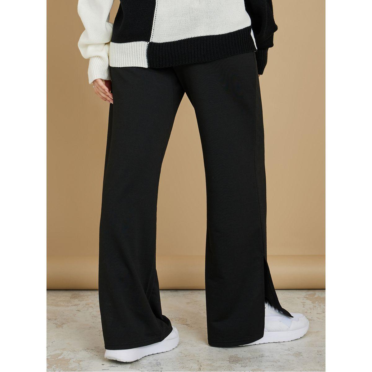 Styli Wide Leg Pants with Spilt Hem-women-clothing-bottoms-trousers-image-4