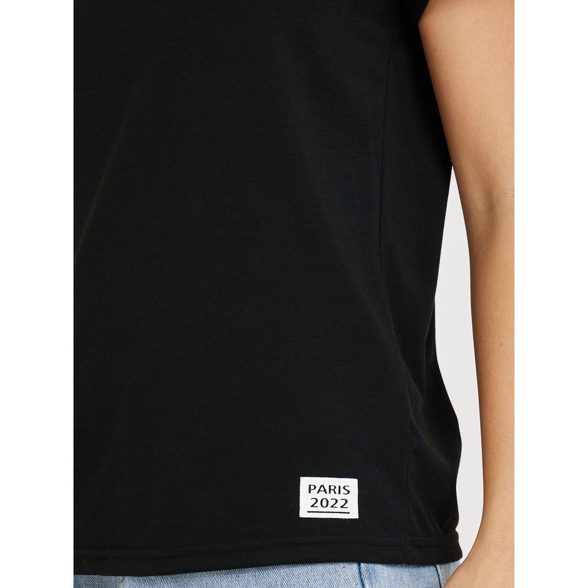 تيشيرت مطبع بكتابة وياقة عالية-women-clothing-tshirts-image-5
