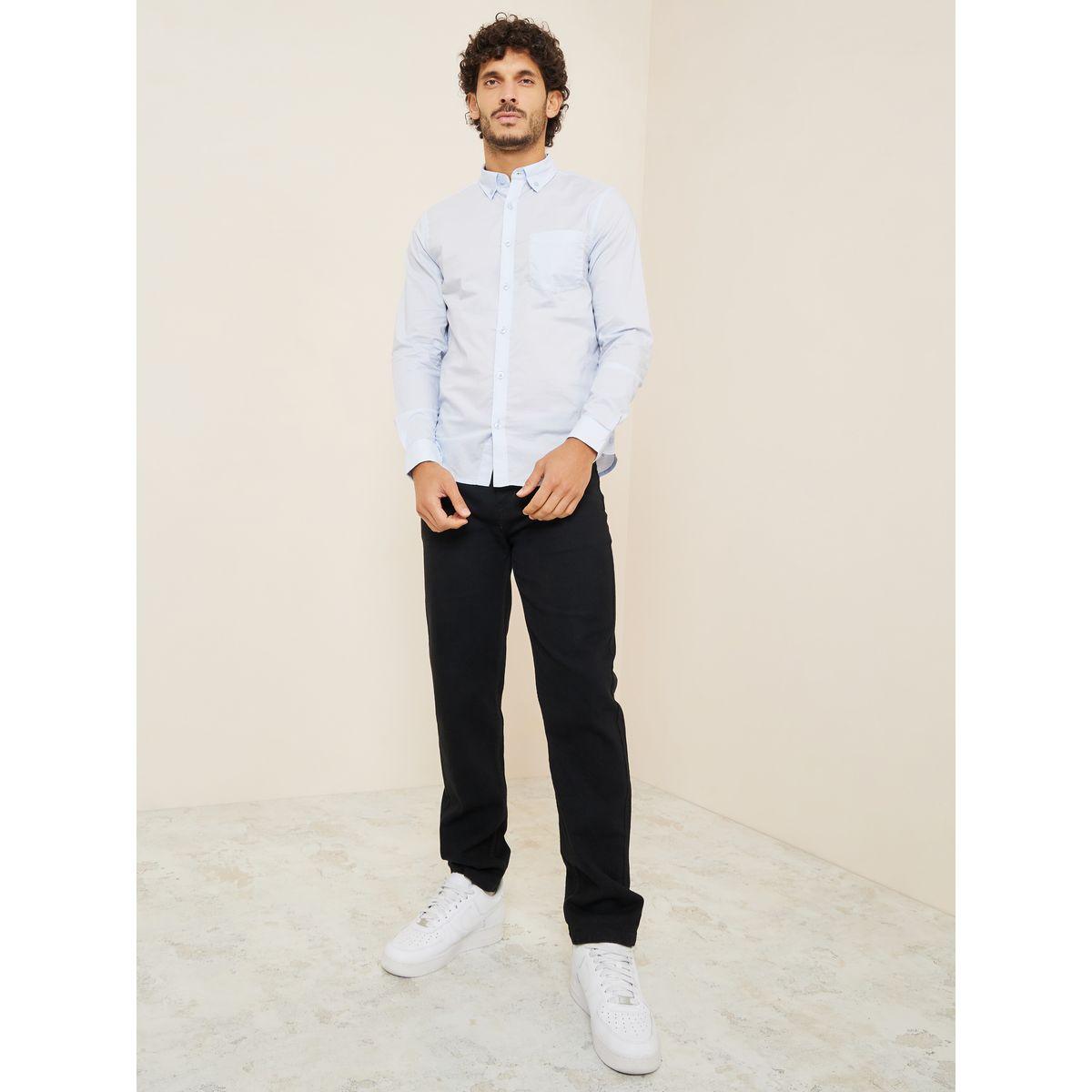 Styli Slim Fit Stretch Cotton Button-Down Collar Shirt-men-clothing-shirts-image-2