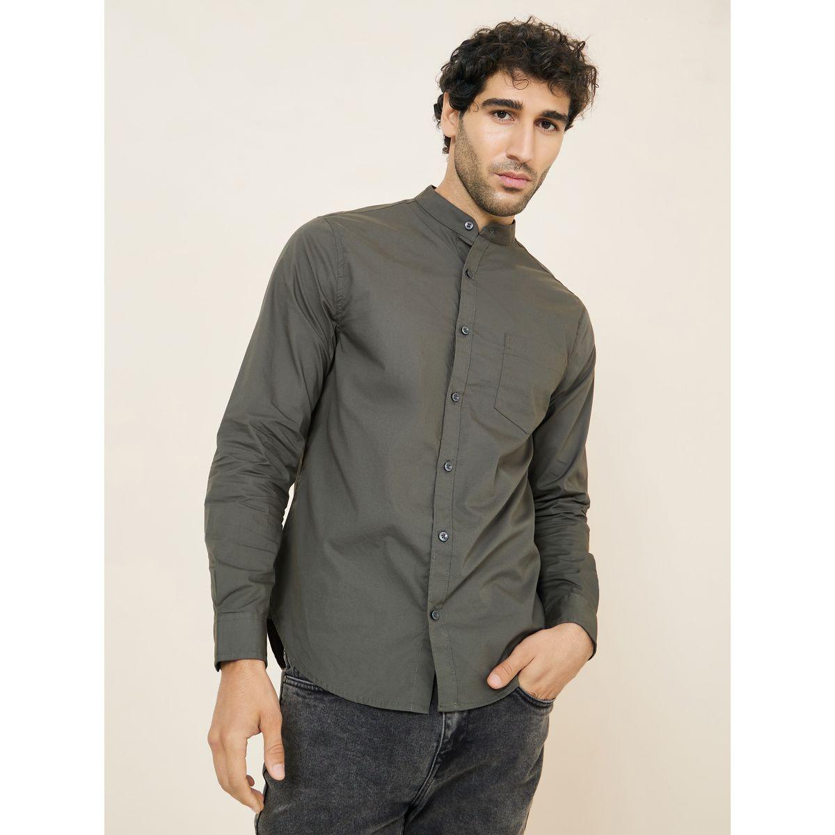 Styli Slim Fit Stretch Cotton Button-Down Collar Shirt-men-clothing-shirts-image-1