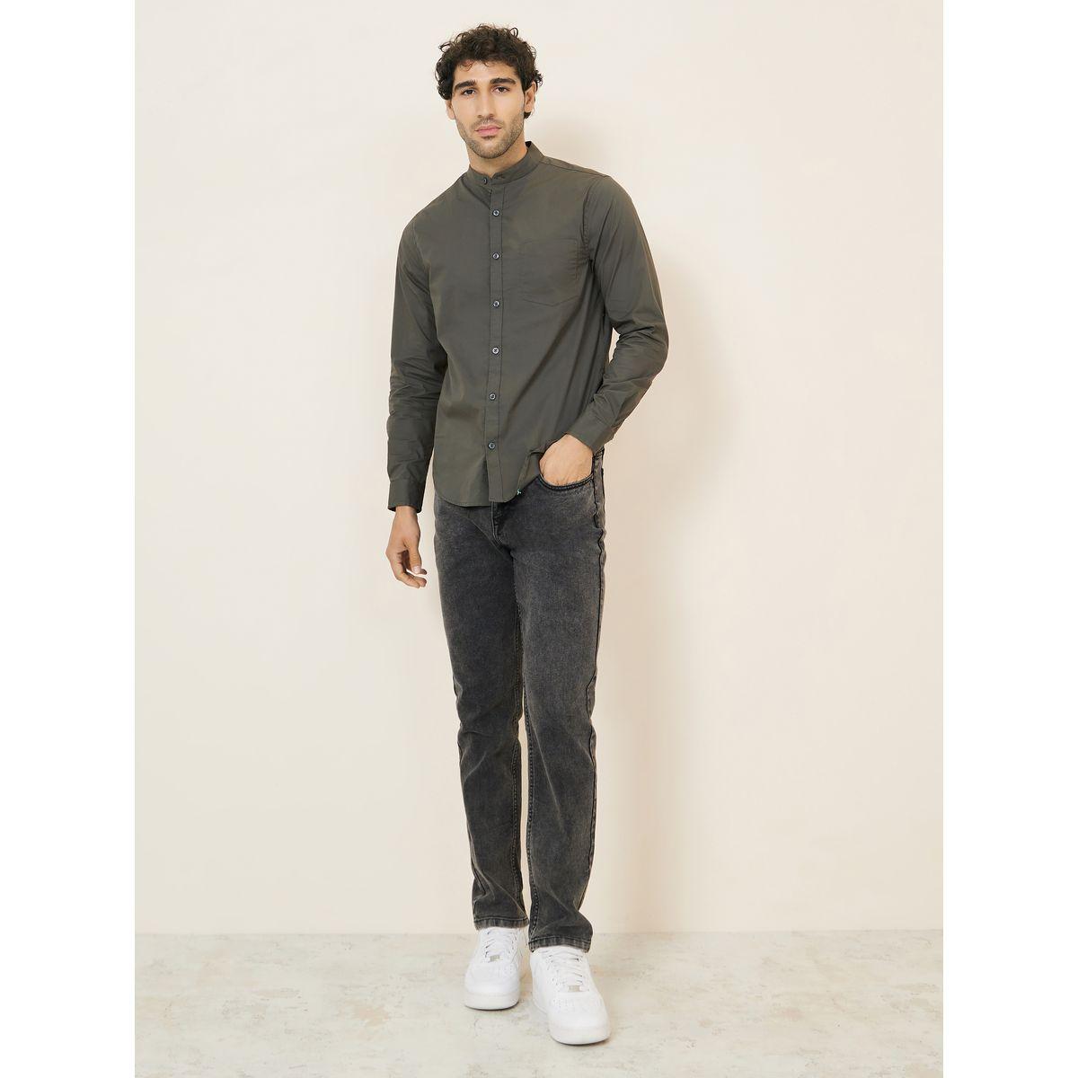 Styli Slim Fit Stretch Cotton Button-Down Collar Shirt-men-clothing-shirts-image-2