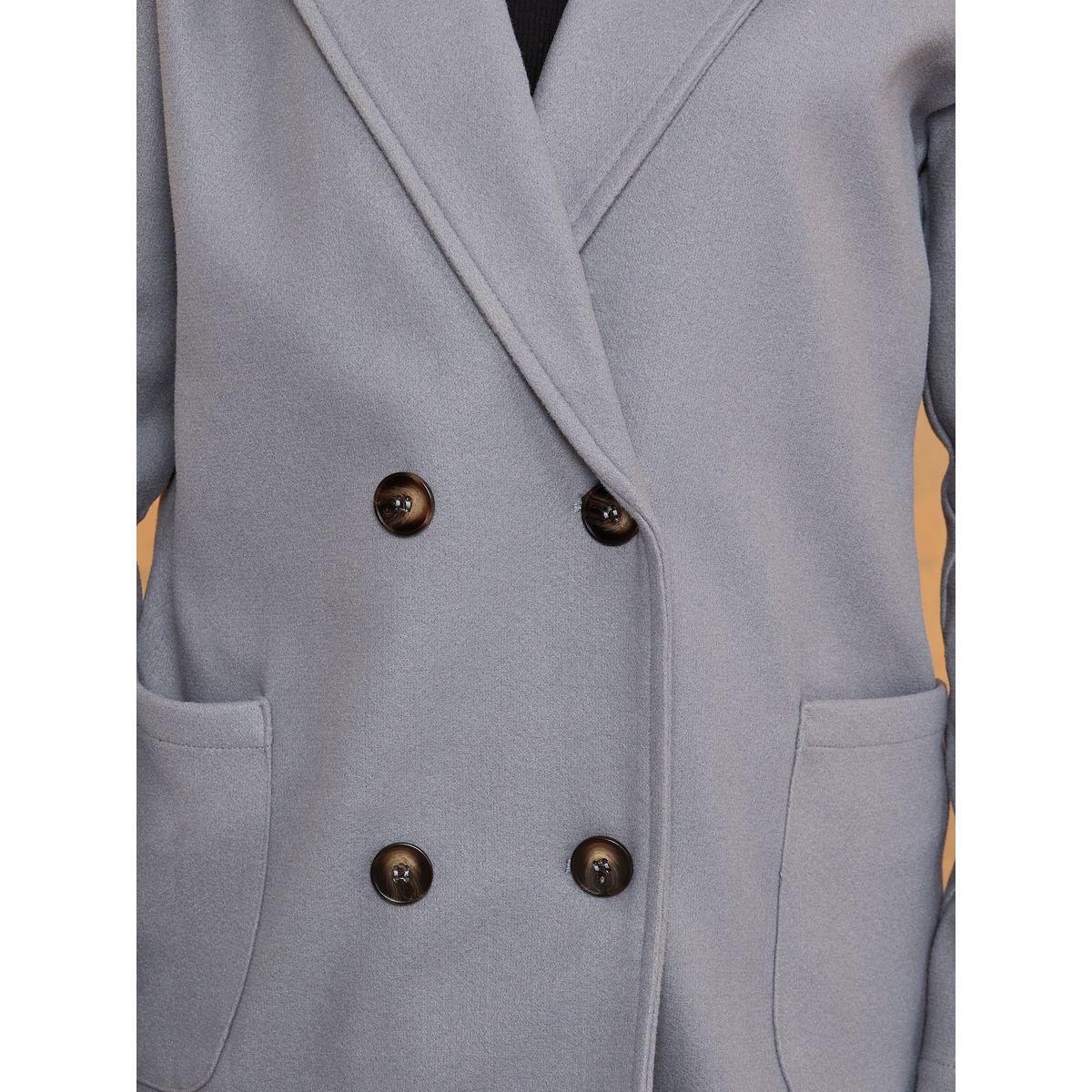 Styli Regular Length Double Breasted Regular Fit Wool Like Blazer-women-clothing-coatsandjackets-blazers-image-4