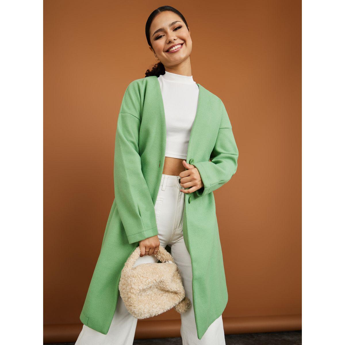 Styli Knee Length Regular Fit Wool Like Belted Coat-women-winterwear-coatsandjackets-coats-image-4