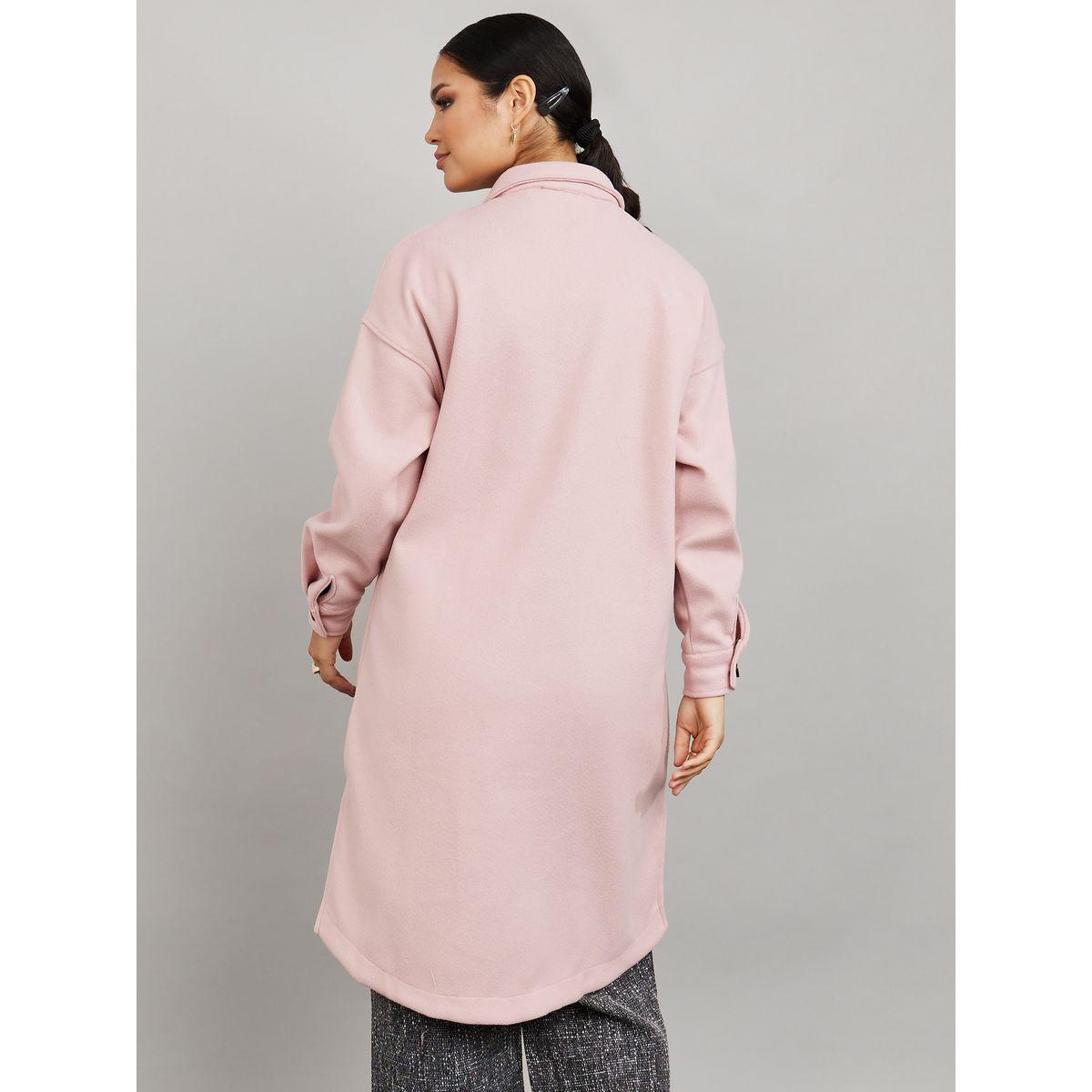 Styli Midi Length Oversized Shacket Coat with Buttons-women-winterwear-coatsandjackets-coats-image-5