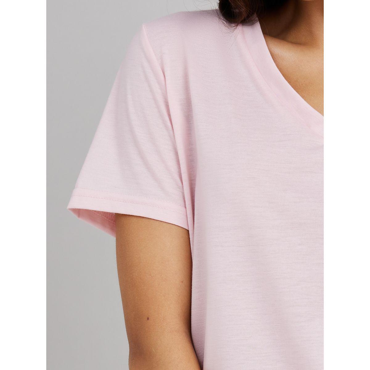 Styli Unwind Solid V Neck T-shirt and Rosey Floral Pyjama Set-women-clothing-nightwear-pyjamas-longsets-image-3