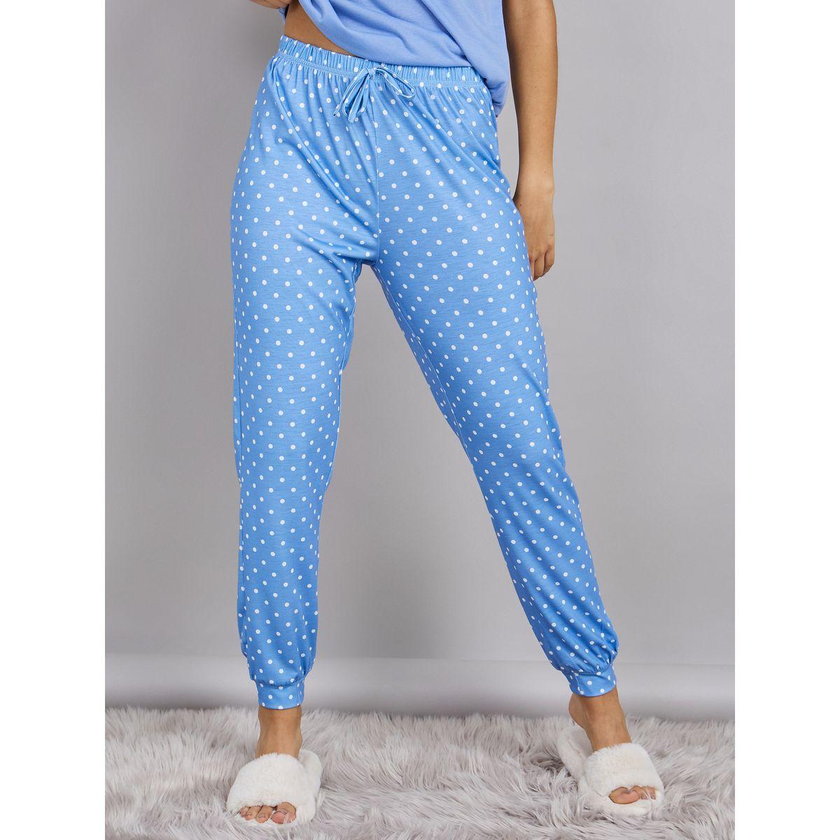 Styli Unwind Make Magic Happen Slogan T-shirt and Spot Cuffed Pyjama Set-women-clothing-nightwear-pyjamas-longsets-image-5
