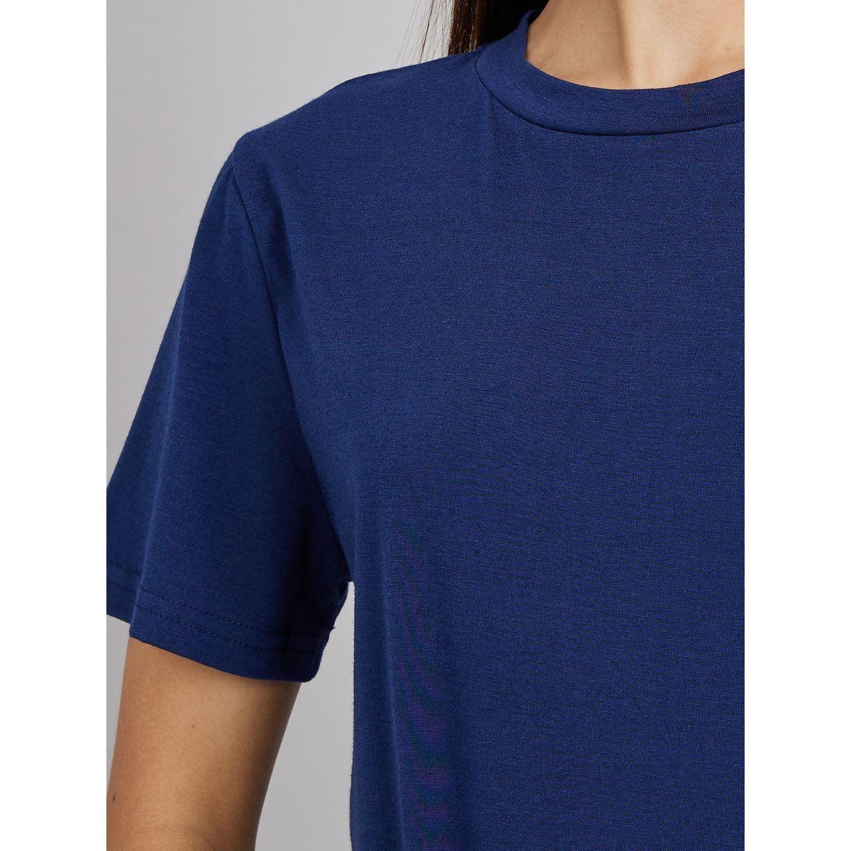 Styli Unwind Solid T-shirt and Scattered AO{ Pyjama Set-women-clothing-nightwear-pyjamas-longsets-image-4