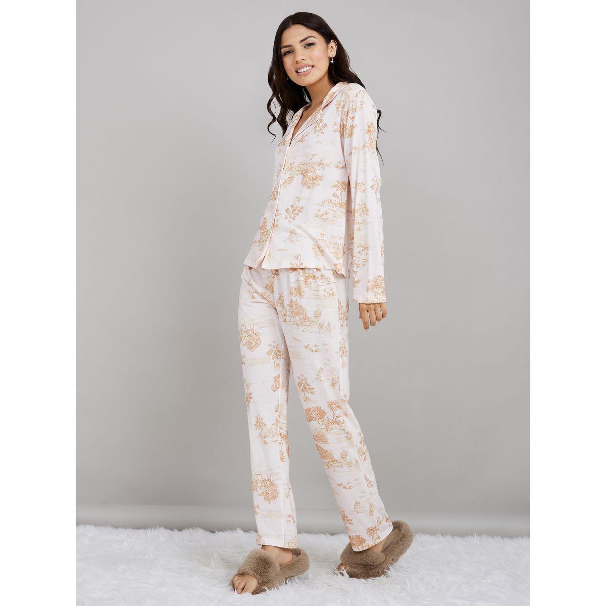 طقم بيجاما من ( بلوزة + بنطال )-women-clothing-nightwear-pyjamas-longsets-image-2