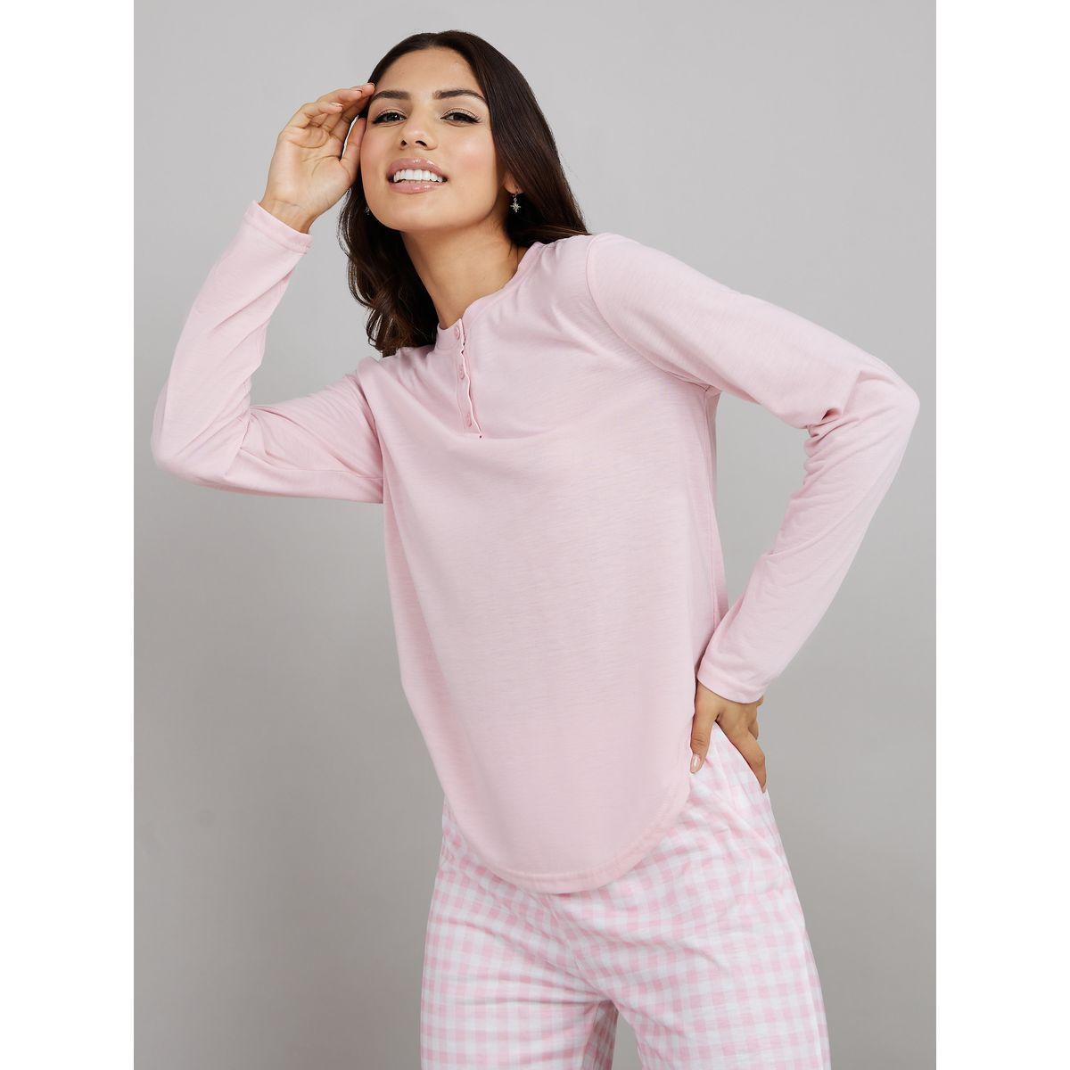 طقم بيجاما من ( تيشيرت + بنطال )-women-clothing-nightwear-pyjamas-longsets-image-3