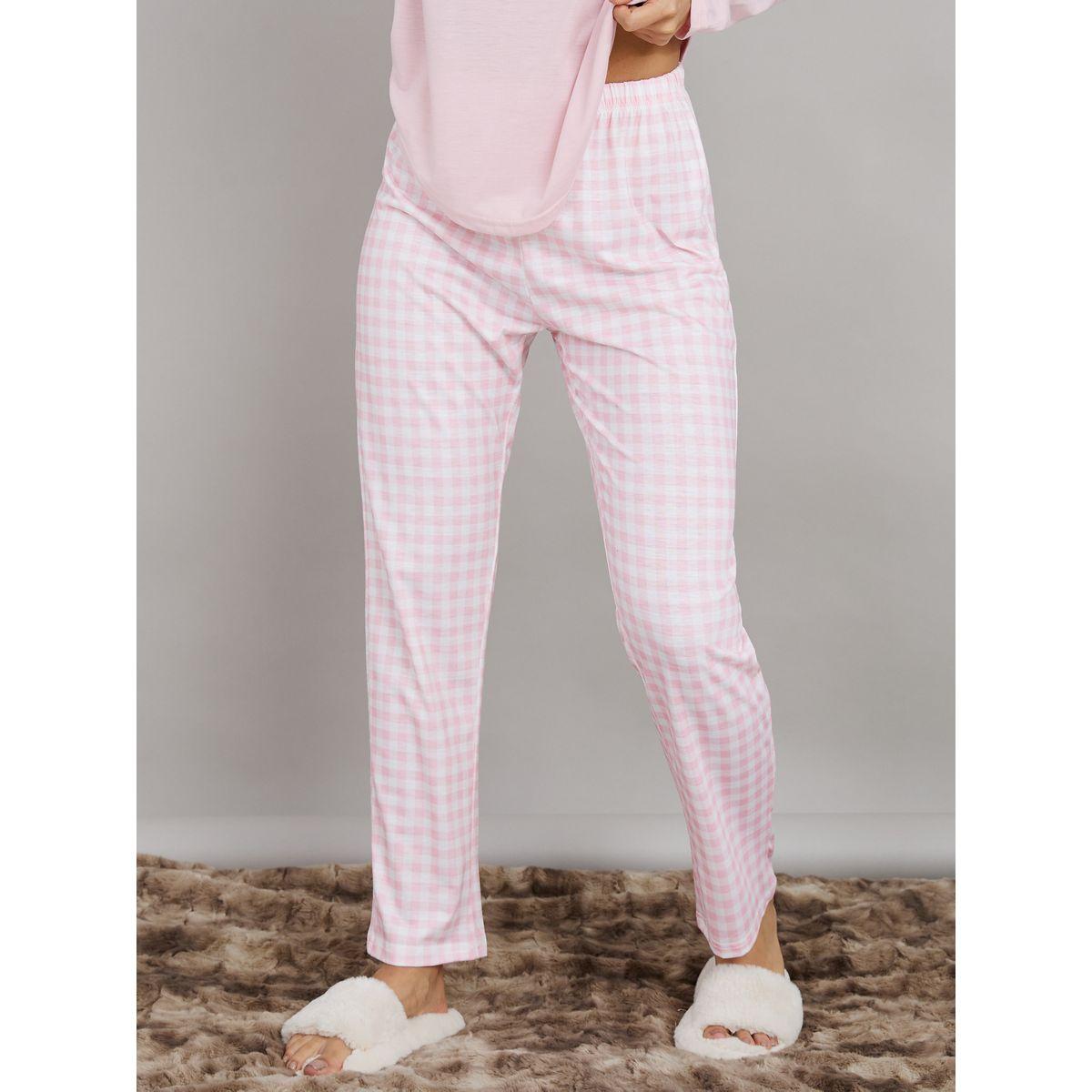 طقم بيجاما من ( تيشيرت + بنطال )-women-clothing-nightwear-pyjamas-longsets-image-5
