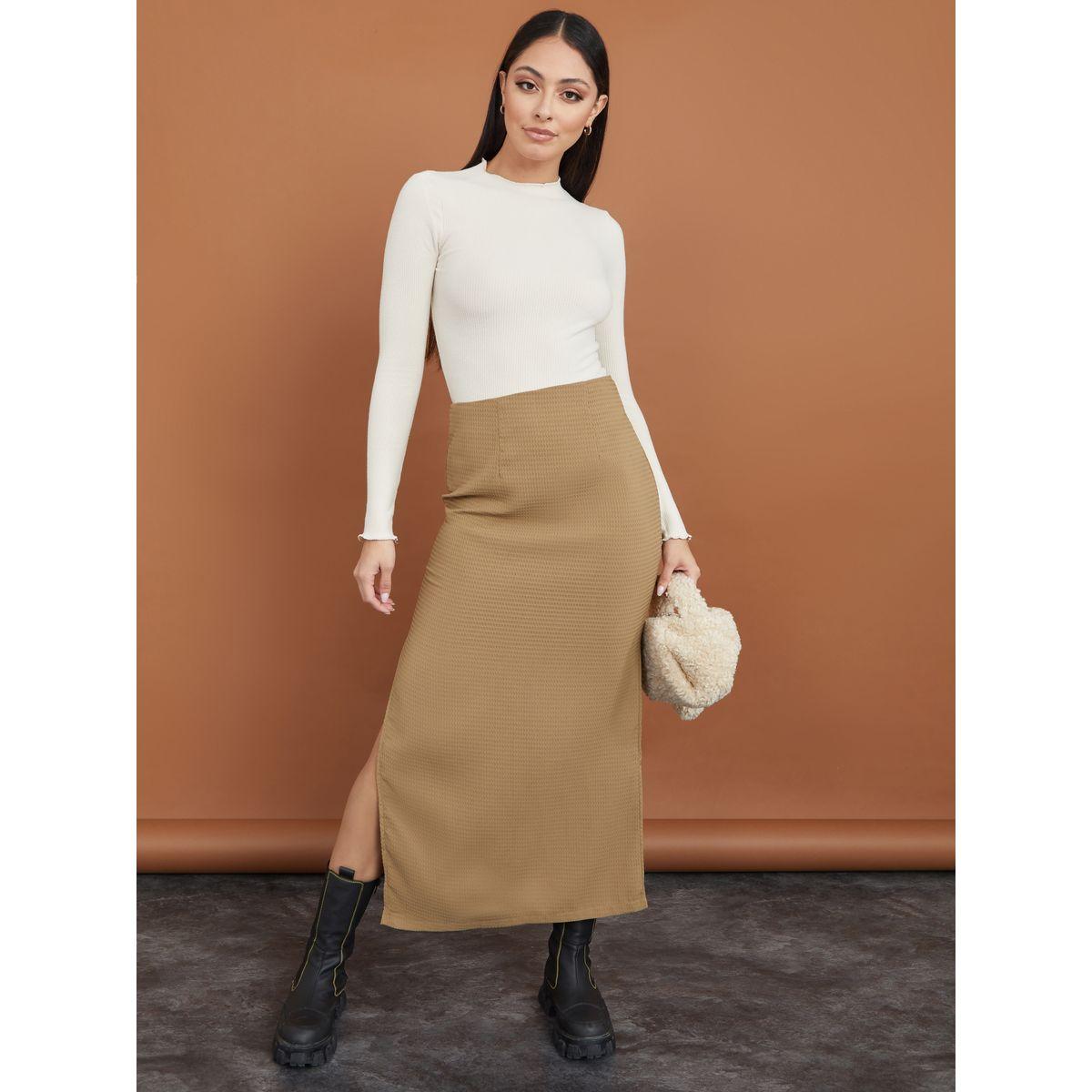 تيشيرت بياقة عالية واكمام طويلة-women-clothing-tshirts-image-2
