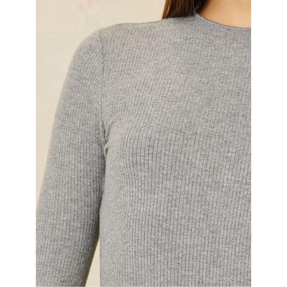 تيشيرت بياقة عالية واكمام طويلة-women-clothing-tshirts-image-4