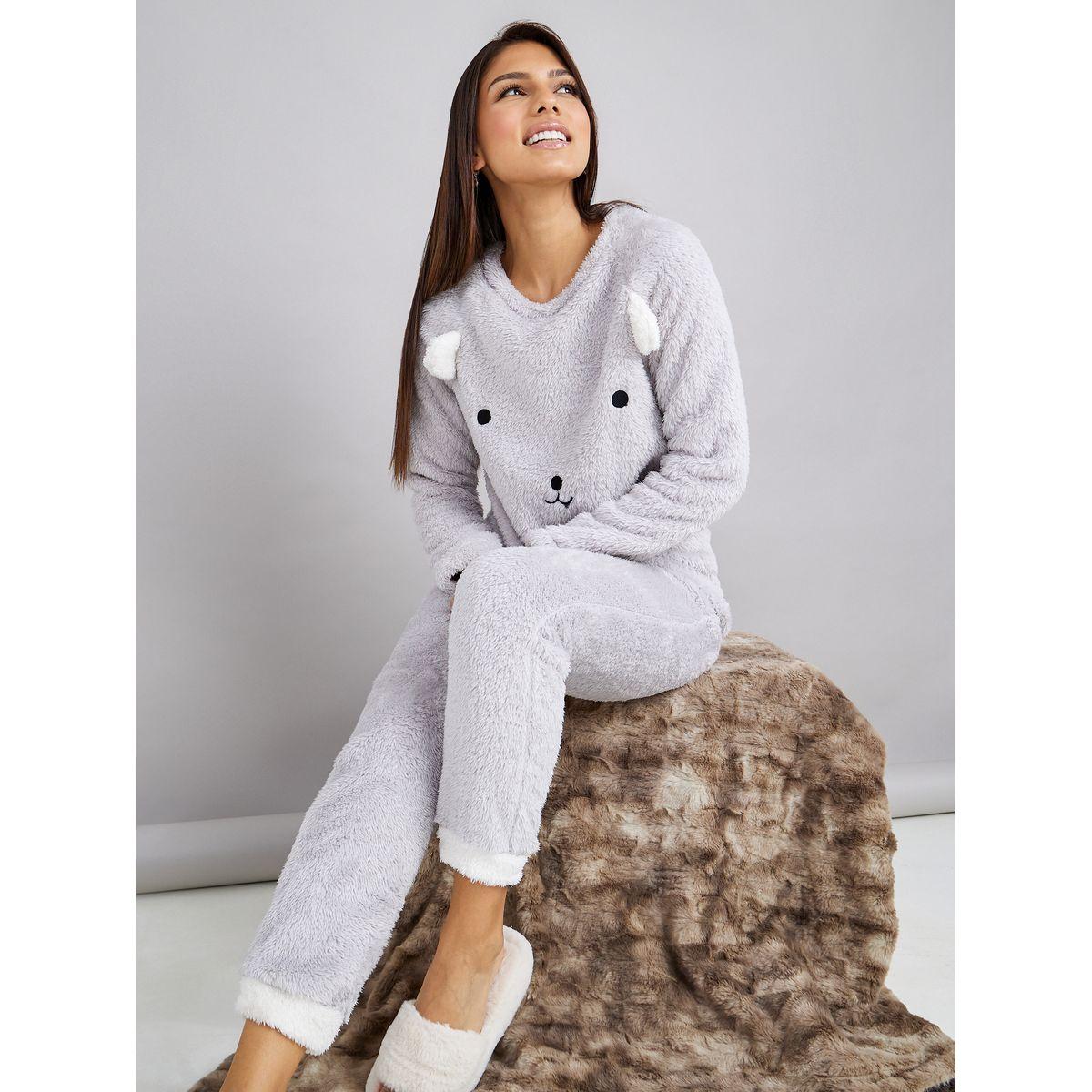 طقم بيجاما من ( بلوزة + بنطال )-women-clothing-nightwear-pyjamas-longsets-image-1