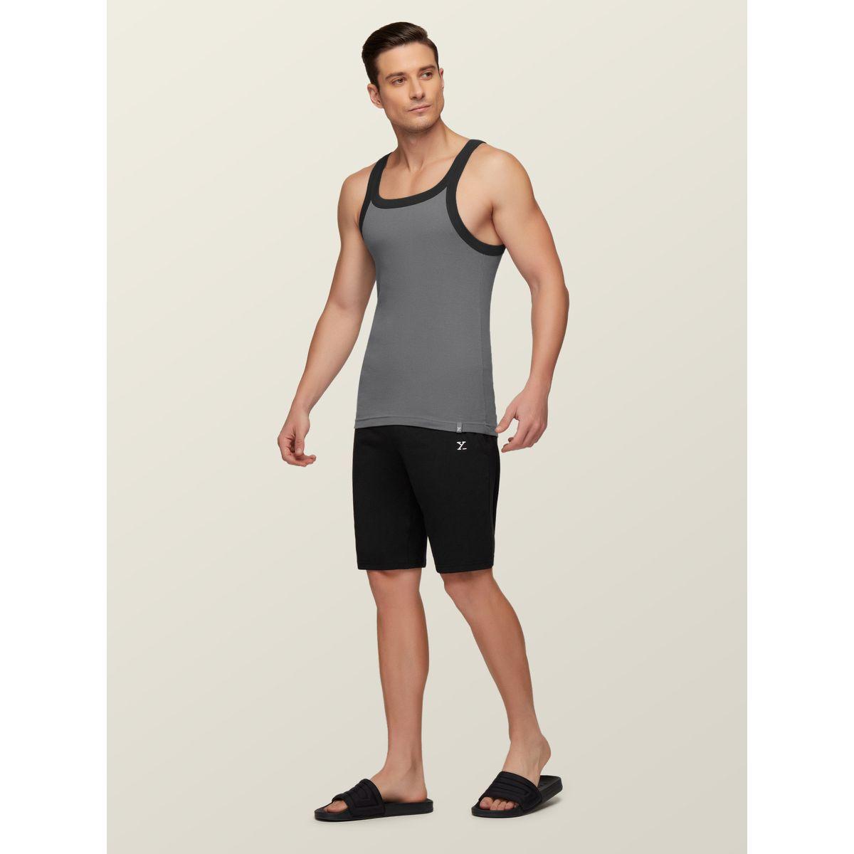 Styli Combed Cotton Square Neck Gym Vest with Contrast Detail-men-clothing-tshirtsandpolos-tshirts-image-4