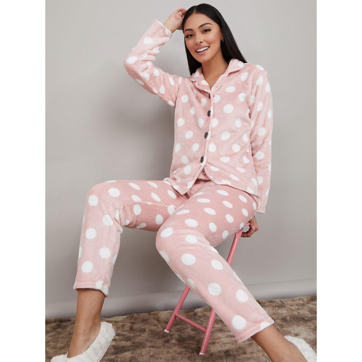 طقم بيجاما من ( بلوزة + بنطال )-women-clothing-nightwear-pyjamas-longsets-image-1