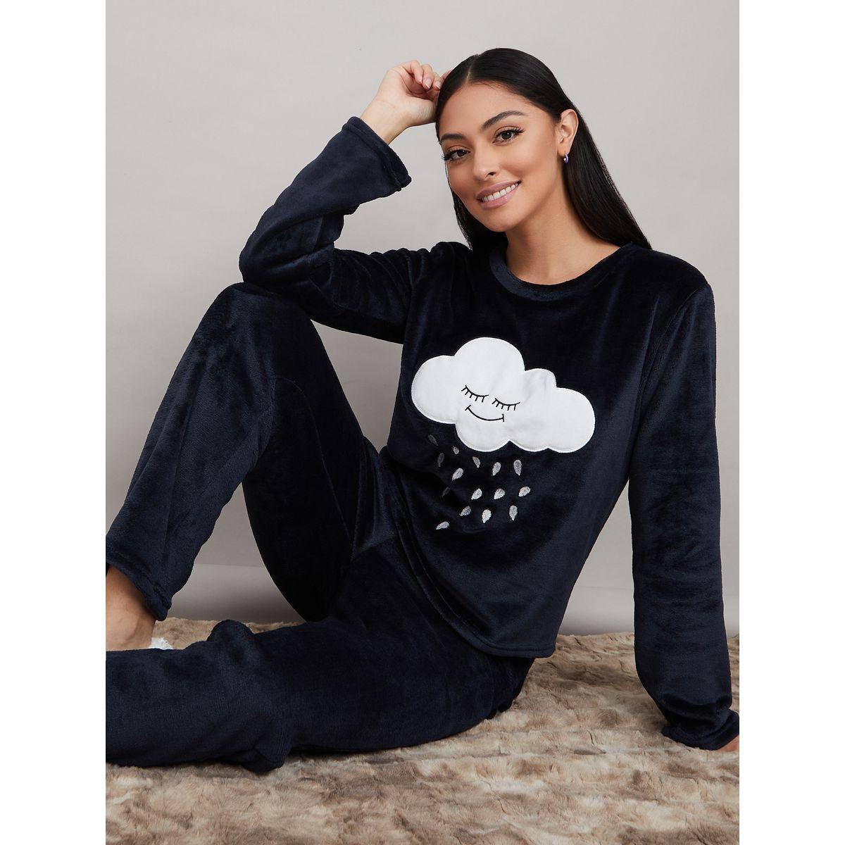 طقم بيجاما من ( بلوزة + بنطال )-women-clothing-nightwear-pyjamas-longsets-image-2