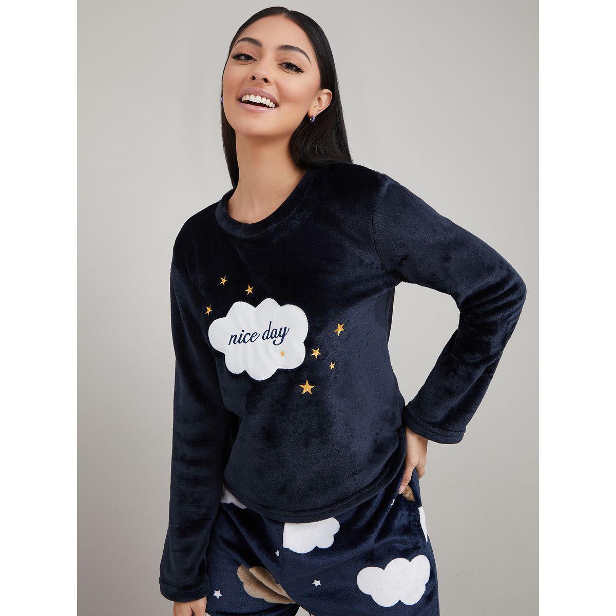 طقم بيجاما من ( بلوزة + بنطال )-women-clothing-nightwear-pyjamas-longsets-image-3