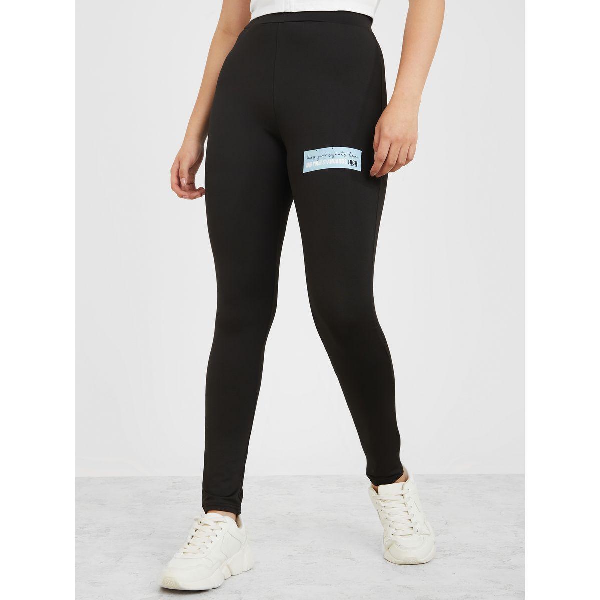 Styli Active Thigh Slogan Patch Active Leggings-women-clothing-sportswearandactivewear-bottoms-image-2