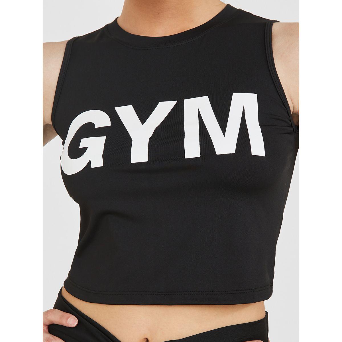 Styli Active Gym Slogan Print Activewear Crop Tank Top-sports-women-clothing-tshirtsandvests-image-3