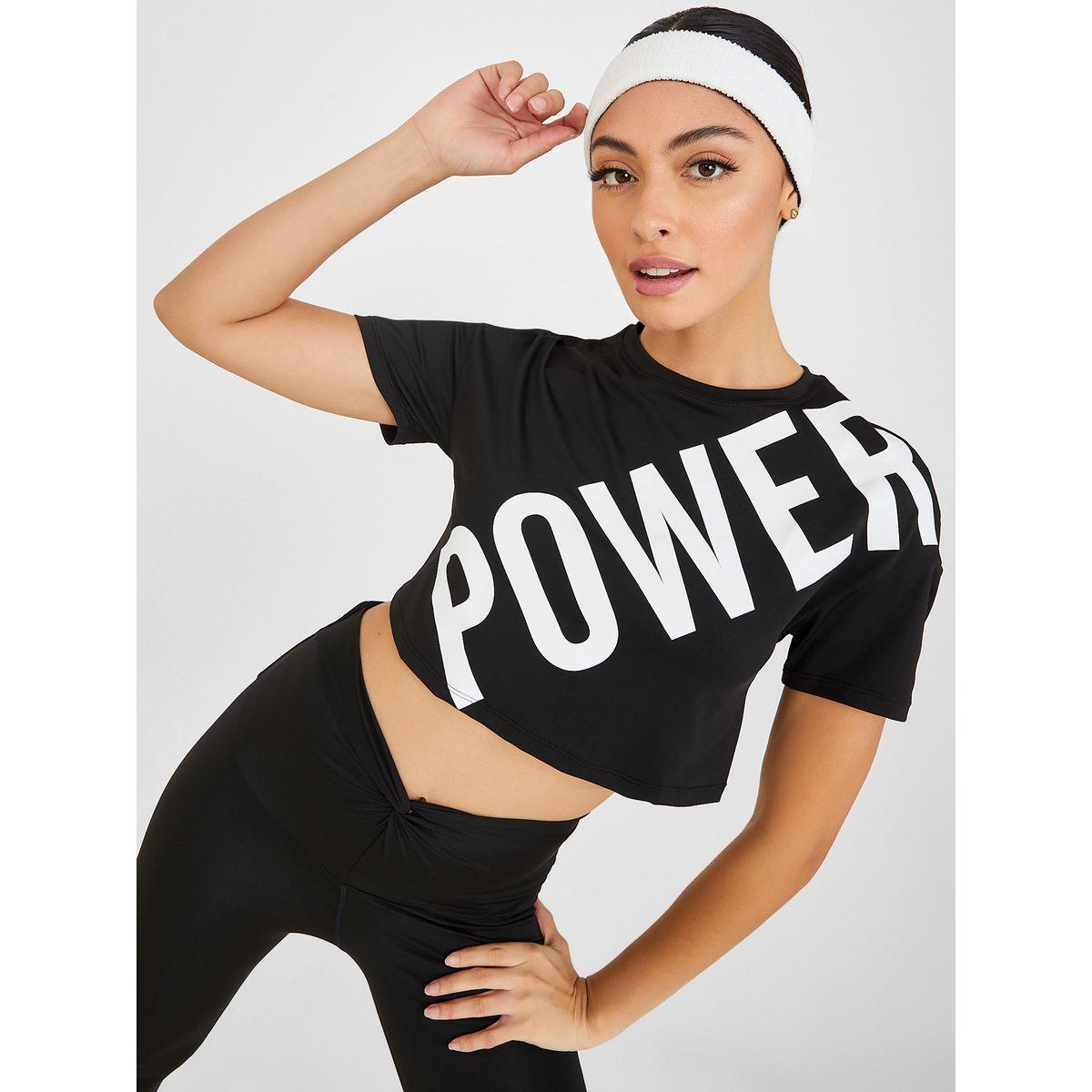 بلوزة رياضية مطبعة بكتابة-women-clothing-sportswearandactivewear-tshirtsandvests-image-1