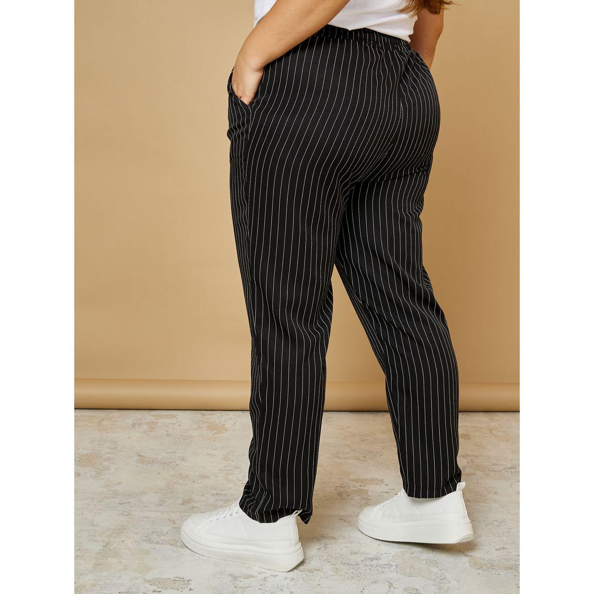بنطال مخطط بخصر عالي-women-clothing-bottoms-trousers-image-4