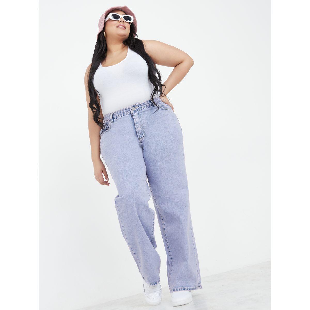 جينز بقصة واسعة وخصر عالي-women-clothing-bottoms-jeans-image-2