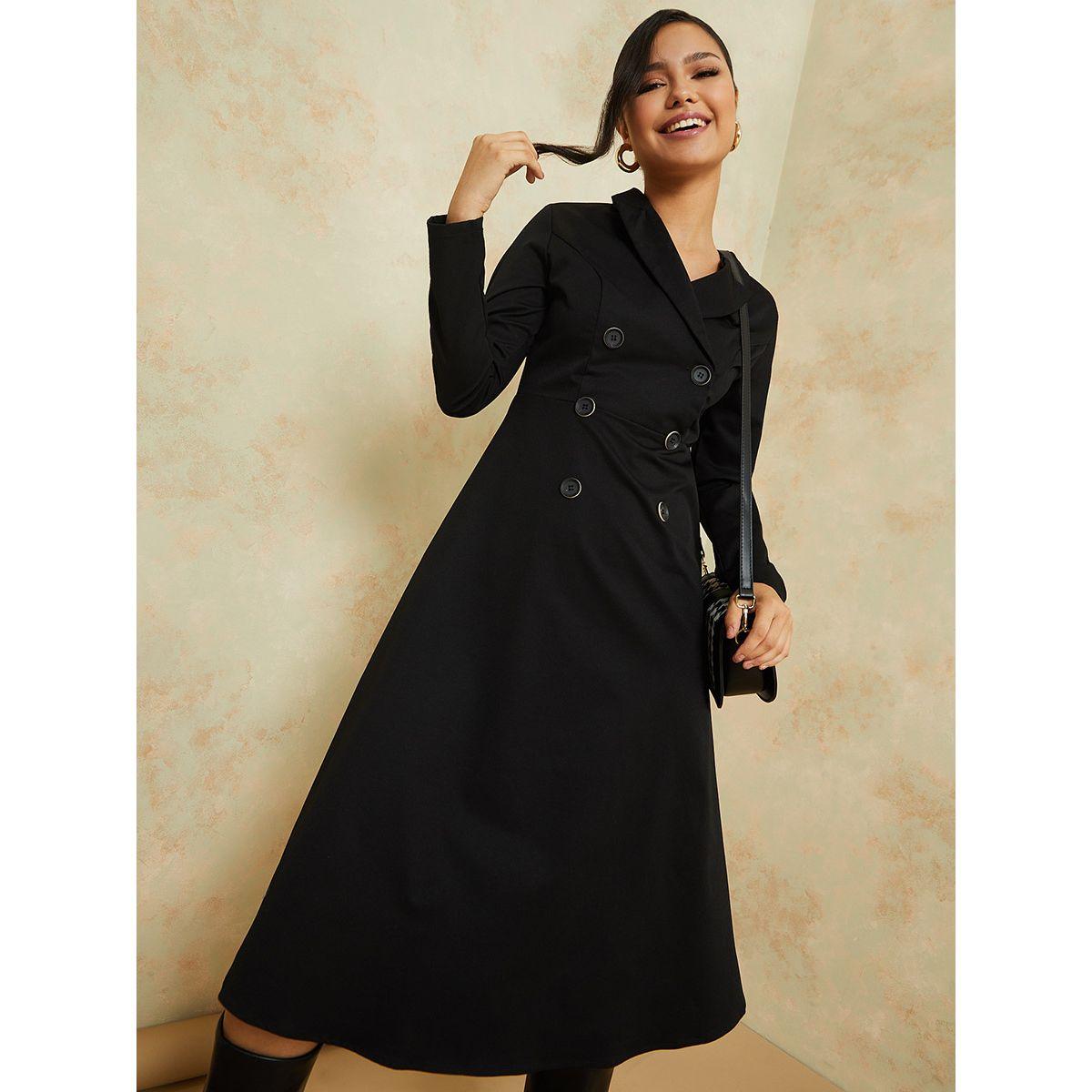 Styli Long Sleeves Notch Lapel Blazer Midi Dress-women-clothing-dresses-image-1