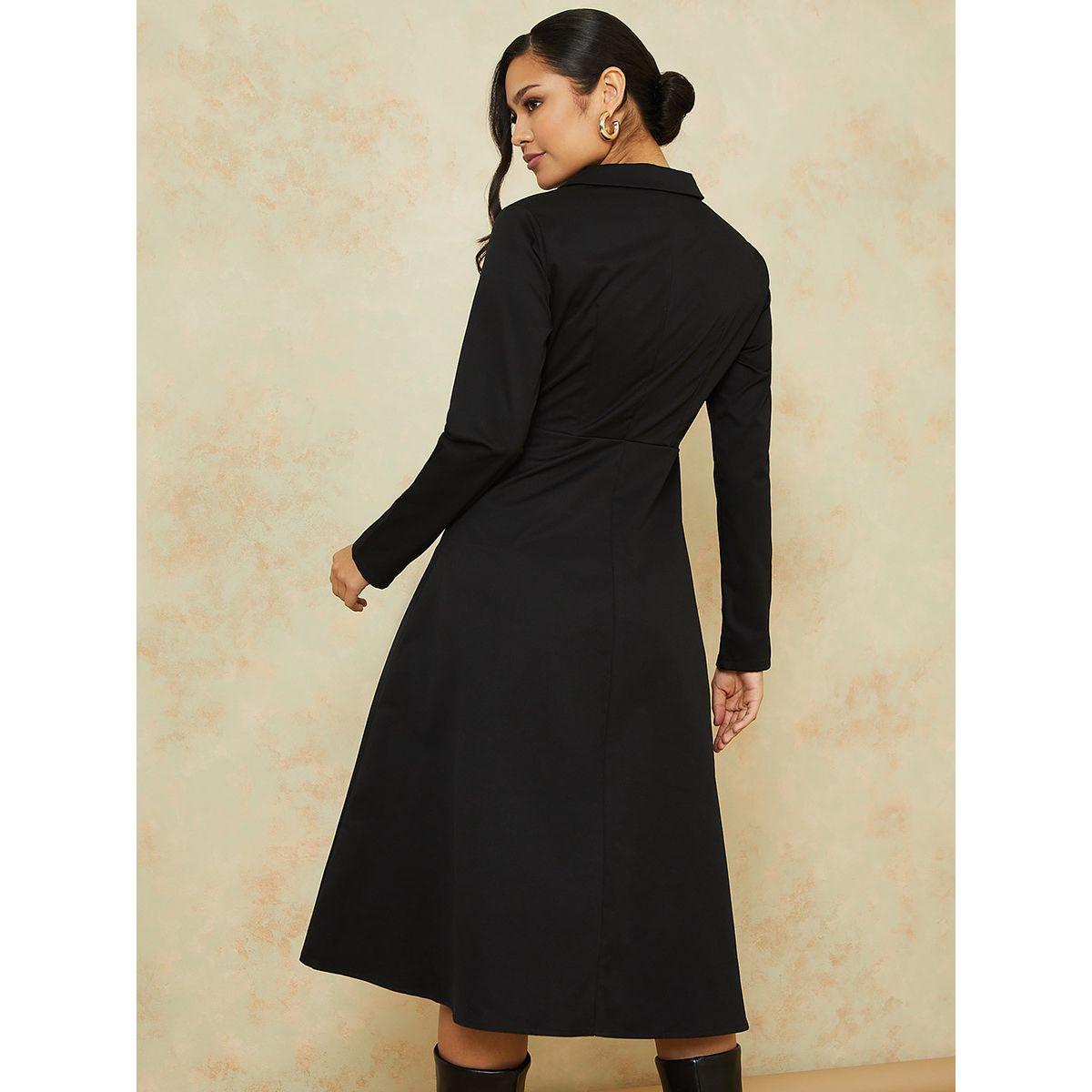 Styli Long Sleeves Notch Lapel Blazer Midi Dress-women-clothing-dresses-image-4