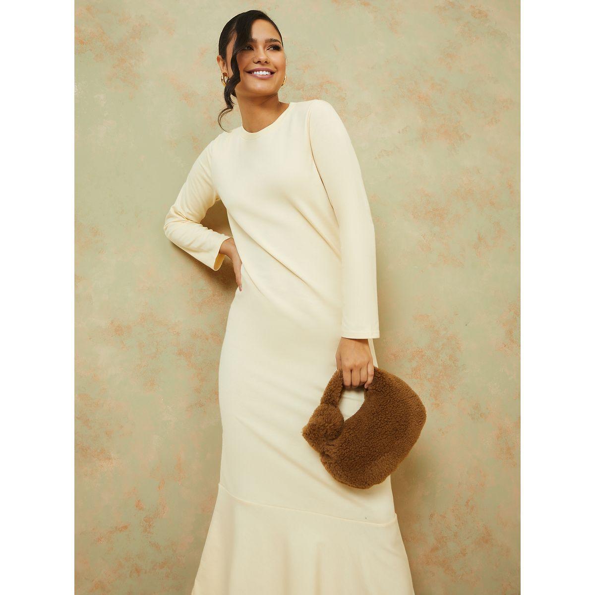 Styli Long Sleeves Round Neck Sweatshirt Maxi Dress-women-clothing-dresses-image-2