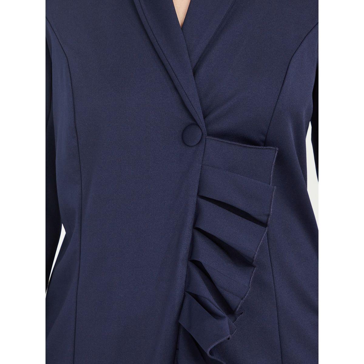 Styli Long Sleeves Pleated Trim Blazer Midi Dress-women-clothing-dresses-image-3