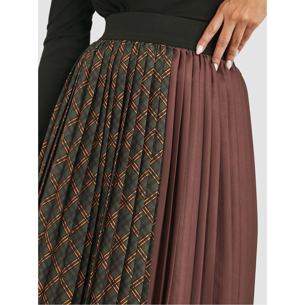 تنورة طويلة بنمط كتل الالوان-women-clothing-skirts-image-3