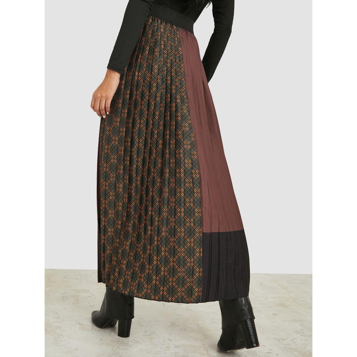 تنورة طويلة بنمط كتل الالوان-women-clothing-skirts-image-4