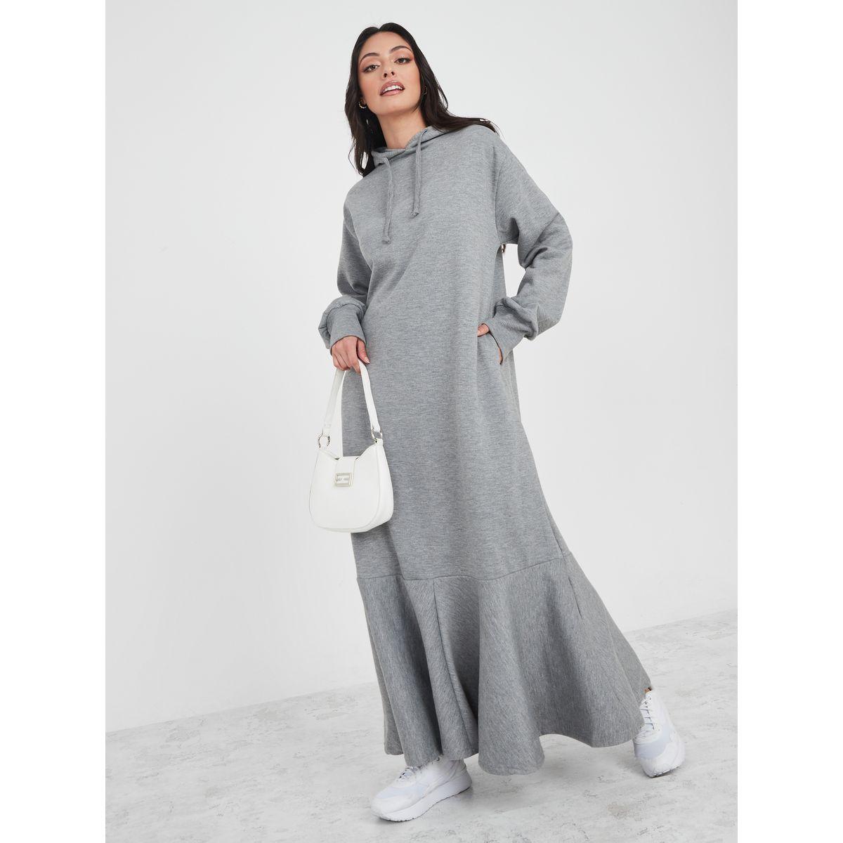 Styli Long Sleeves Sweatshirt Winter Maxi Dress-women-clothing-dresses-image-1