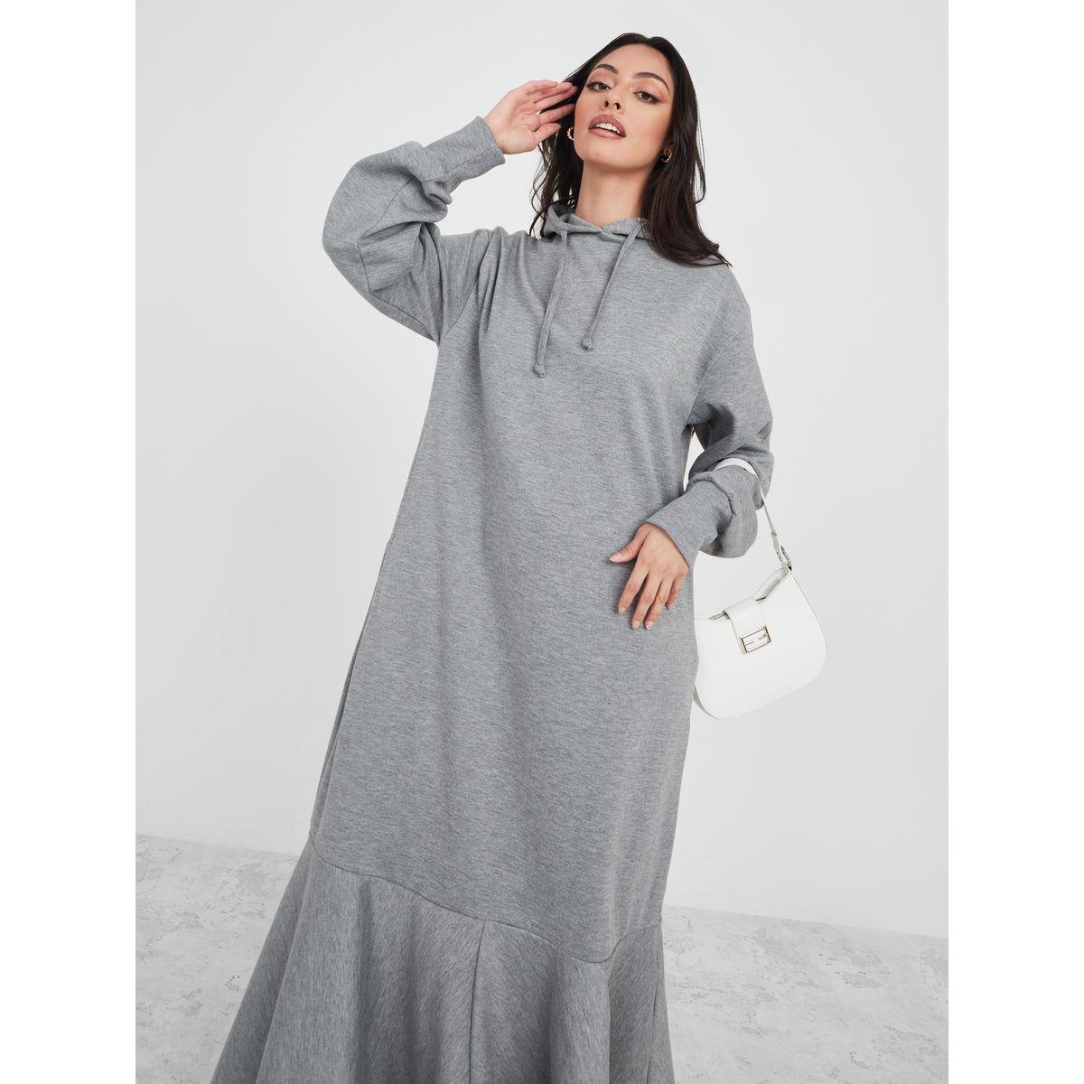 Styli Long Sleeves Sweatshirt Winter Maxi Dress-women-clothing-dresses-image-2