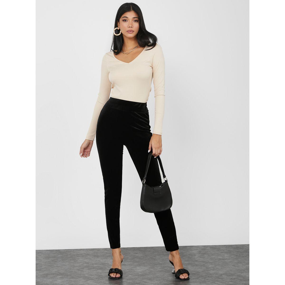 ليقنز بخصر مطاطي مطبع بكتابة-women-clothing-bottoms-leggings-image-2