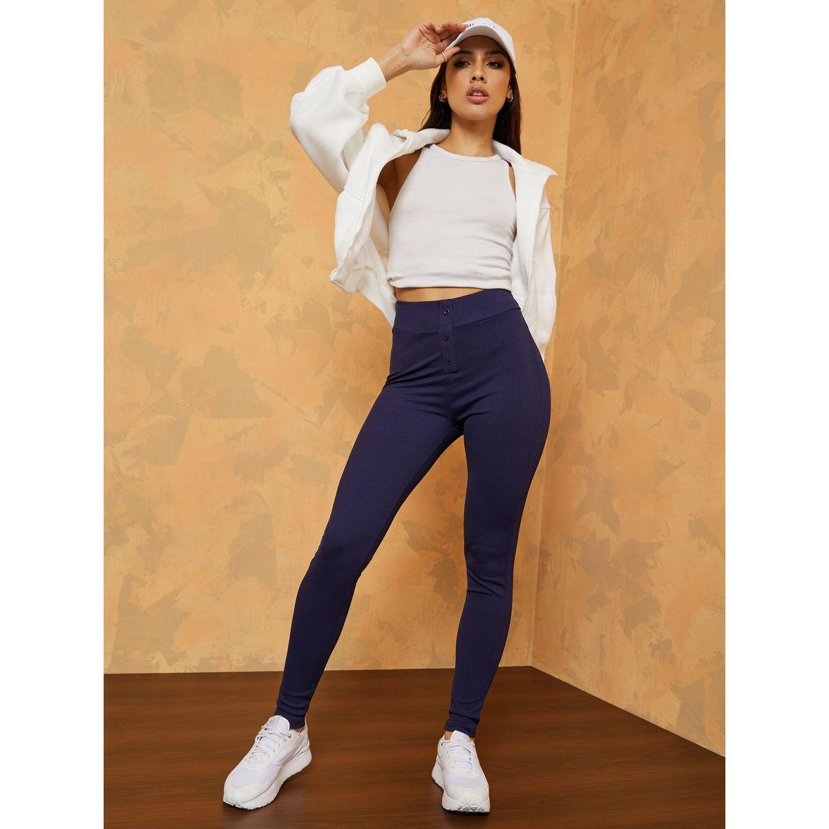 ليقنز مضلع بخصر مطاطي-women-clothing-bottoms-leggings-image-1