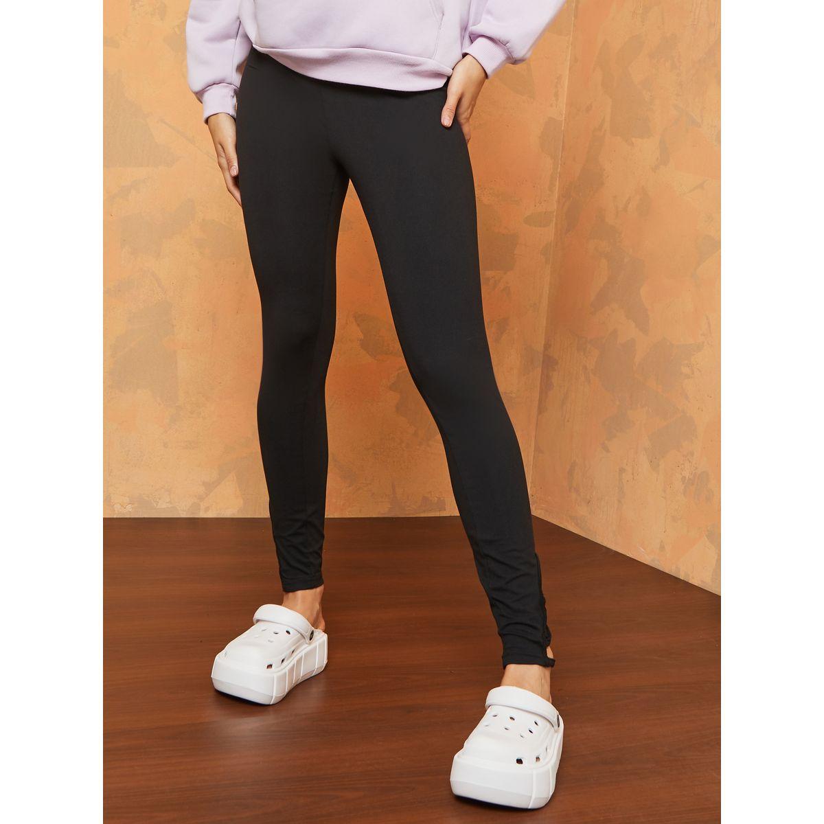 Styli Cut-Out Cuff Detail Solid Leggings-women-clothing-bottoms-leggings-image-3