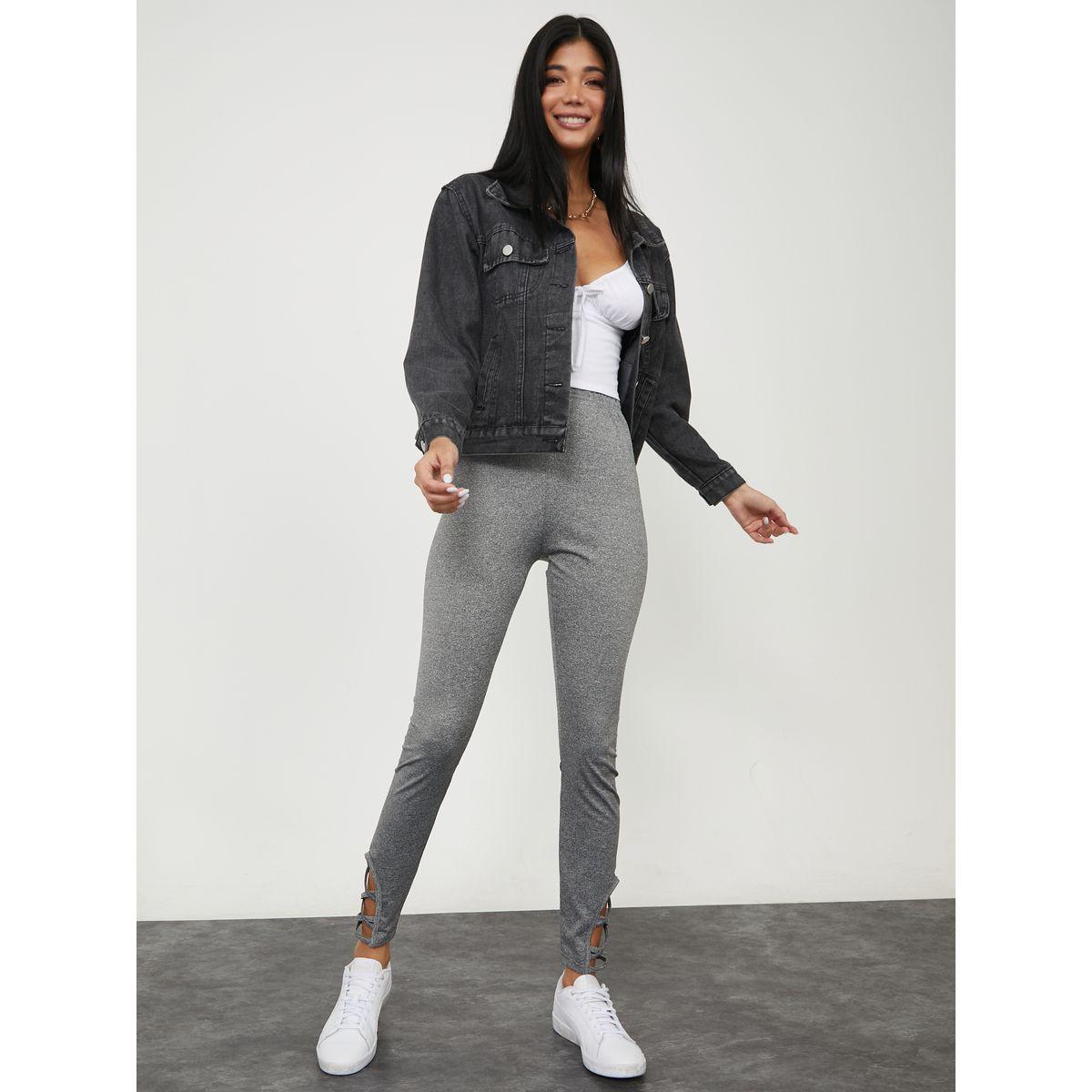 Styli Cut-Out Cuff Detail Solid Leggings-women-clothing-bottoms-leggings-image-2