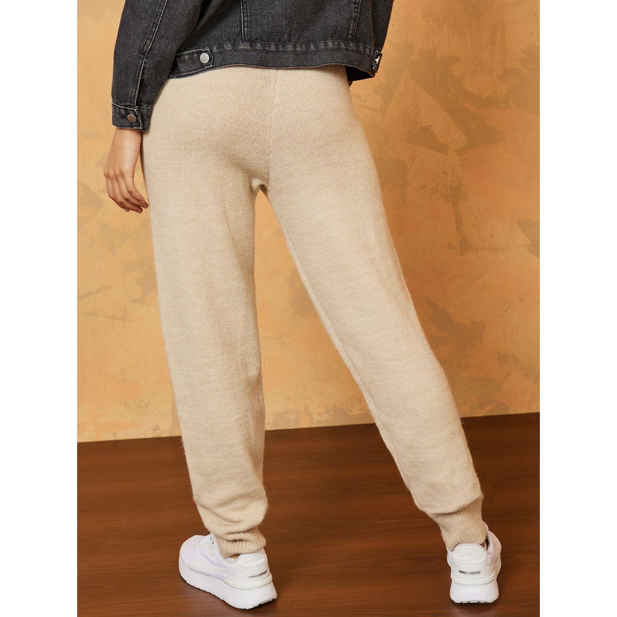 Styli Drawstring Waistband Knitted Jogger with Side Pocket-women-clothing-bottoms-joggers-image-4
