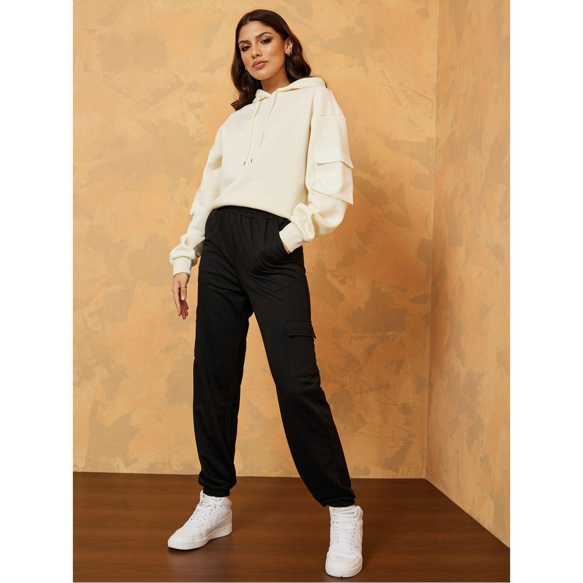 Styli Elastic Waistband Cargo Jogger with Side Pocket-women-clothing-bottoms-joggers-image-1