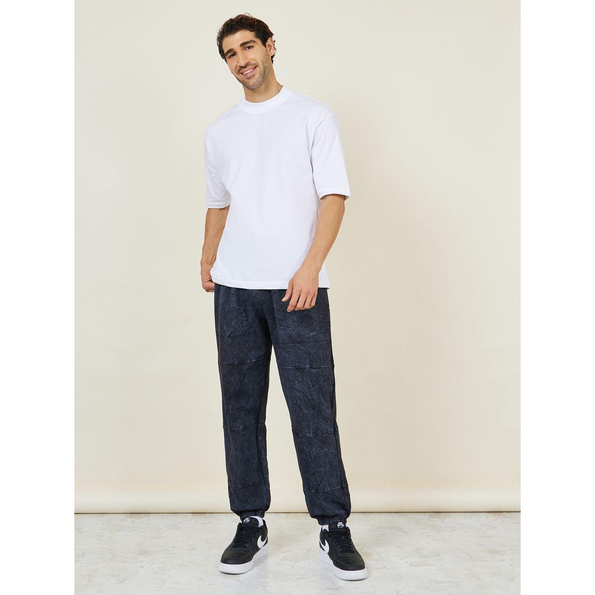 Styli Textured Acid Wash Panel Relaxed Jogger-men-clothing-bottoms-joggers-image-2