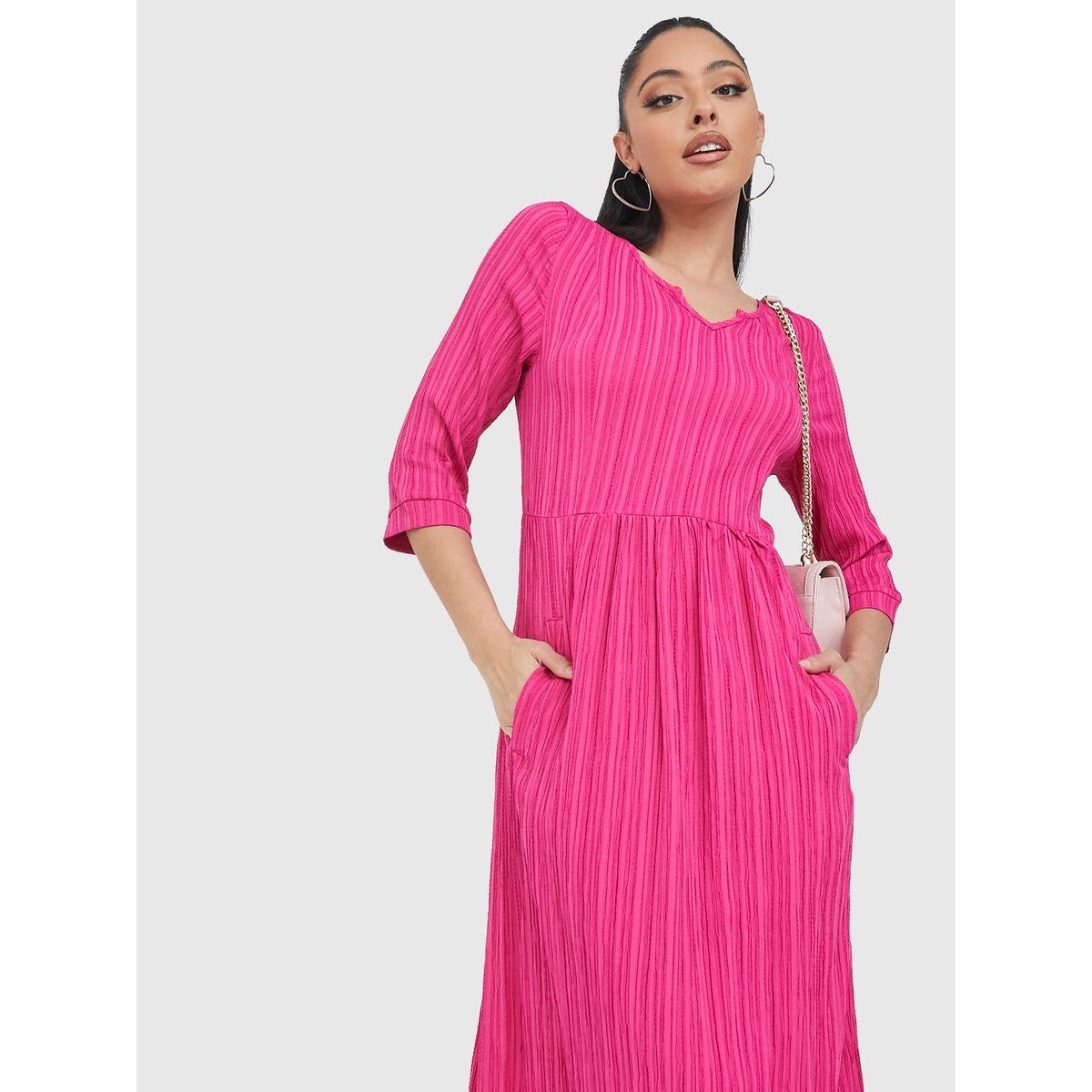فستان طويل بتفاصيل بارزة الملمس-women-clothing-dresses-image-2