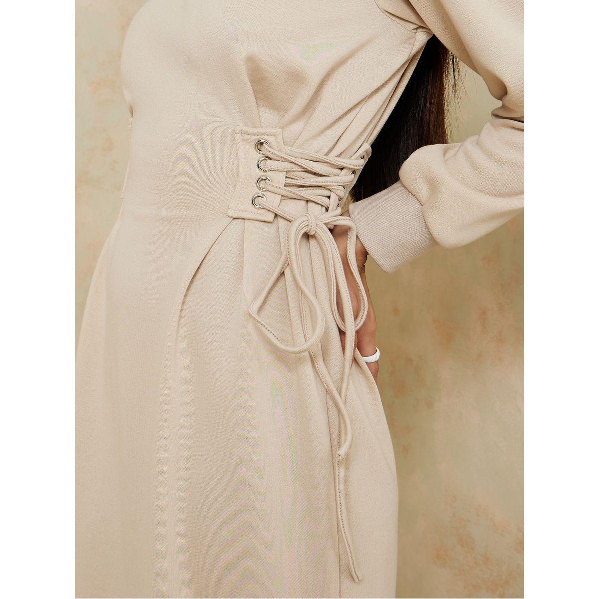 فستان ميدي برقبة واسعة مع اربطة-women-clothing-dresses-image-3