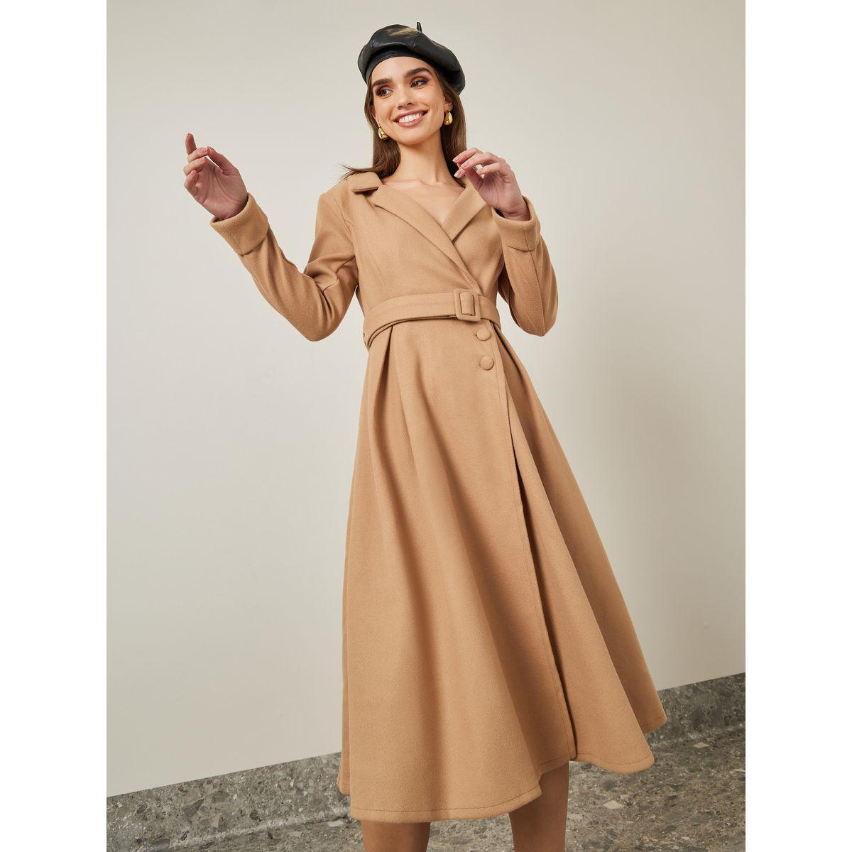 فستان ميدي بنمط لف وحزام-women-clothing-dresses-image-2