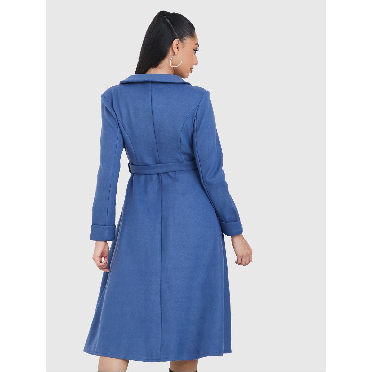 Styli Long Sleeves Wool Like Wrap Blazer Winter Midi Dress-women-clothing-dresses-image-4