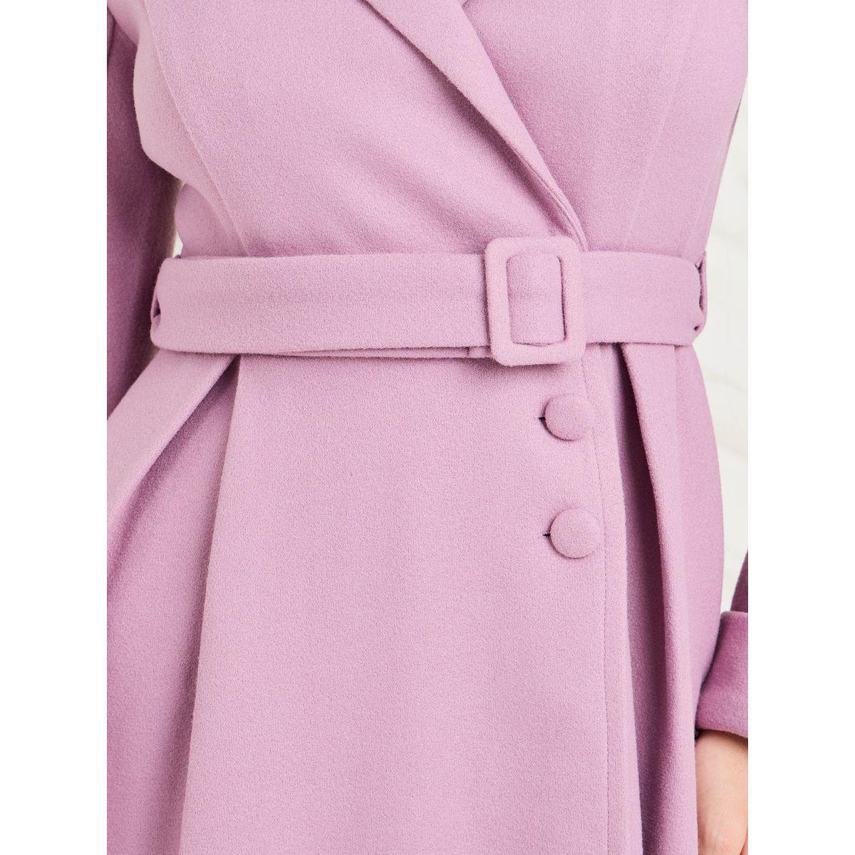 Styli Belted Wool Like Wrap Blazer Winter Midi Dress-women-clothing-dresses-image-3
