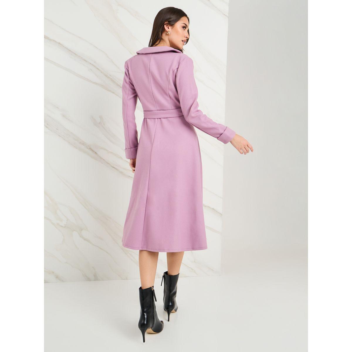 فستان ميدي بنمط لف وحزام-women-clothing-dresses-image-4