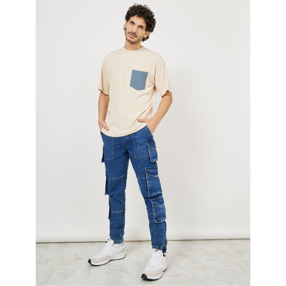 Styli Denim Cargo Jogger with Drawstring Detail-men-clothing-bottoms-jeans-image-2