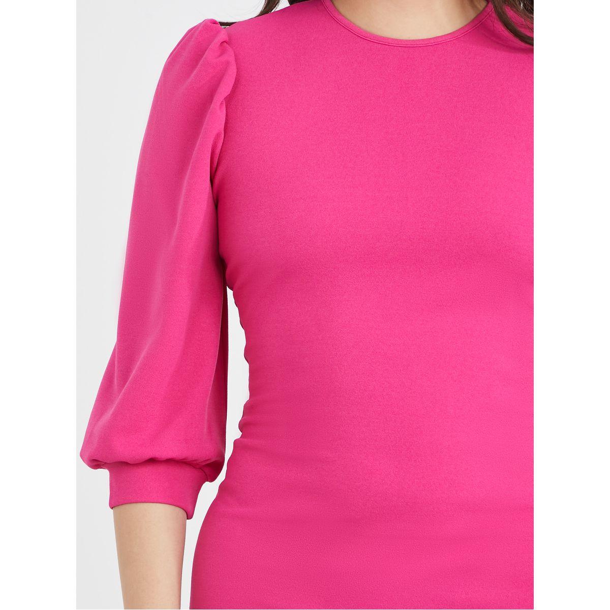 فستان ميدي بحواف مزينة بكشكش-women-clothing-dresses-image-3